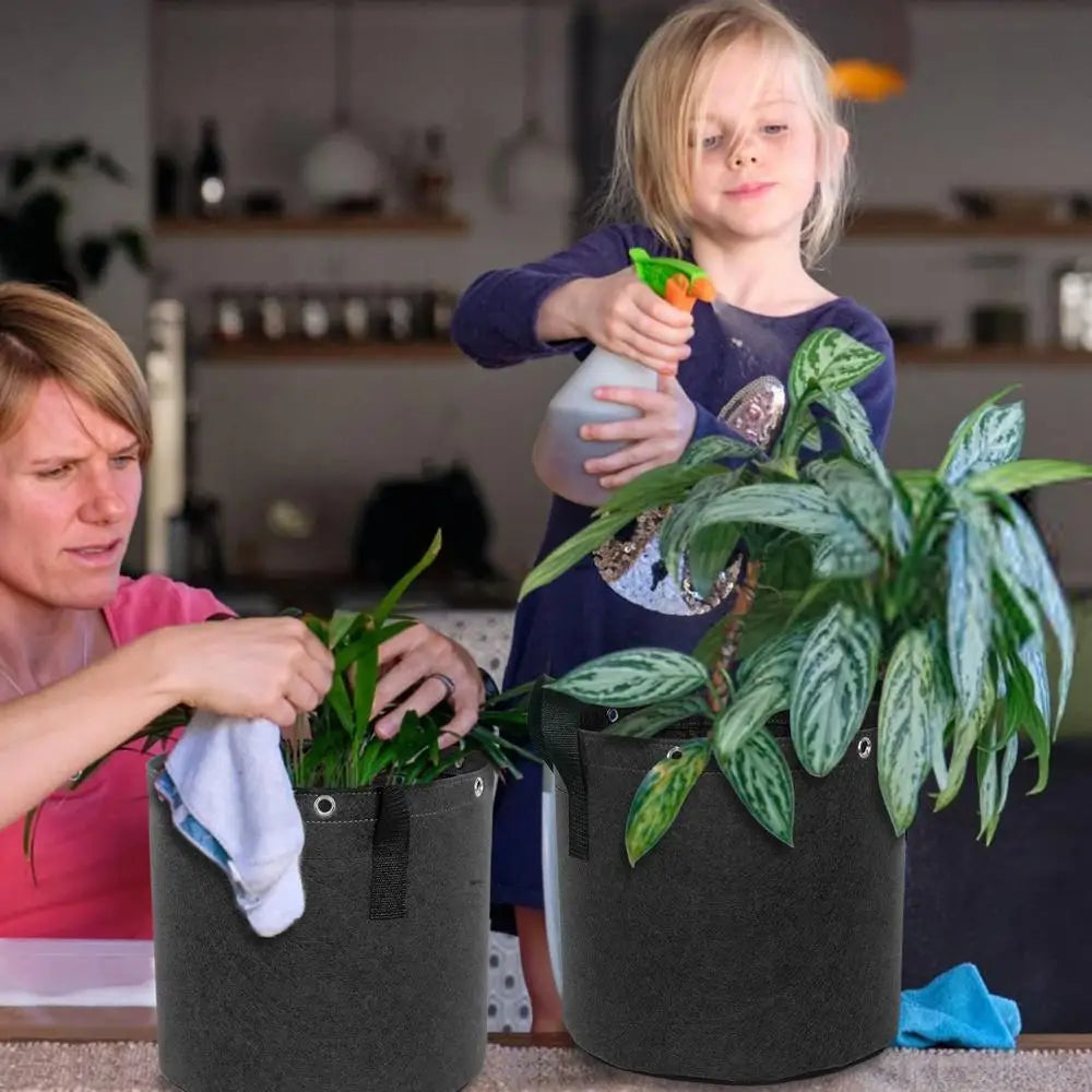 Grow Bag Breathable Felt With Handles 3 Gallon