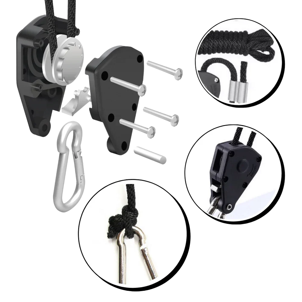 Grow Light Hangers Adjustable Height & Locking 2-Pack