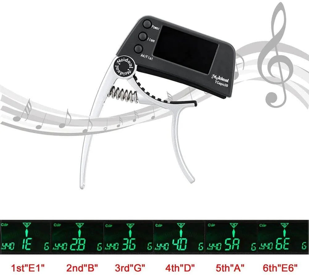 Guitar Tuner & Capo Chromatic LCD Aluminium