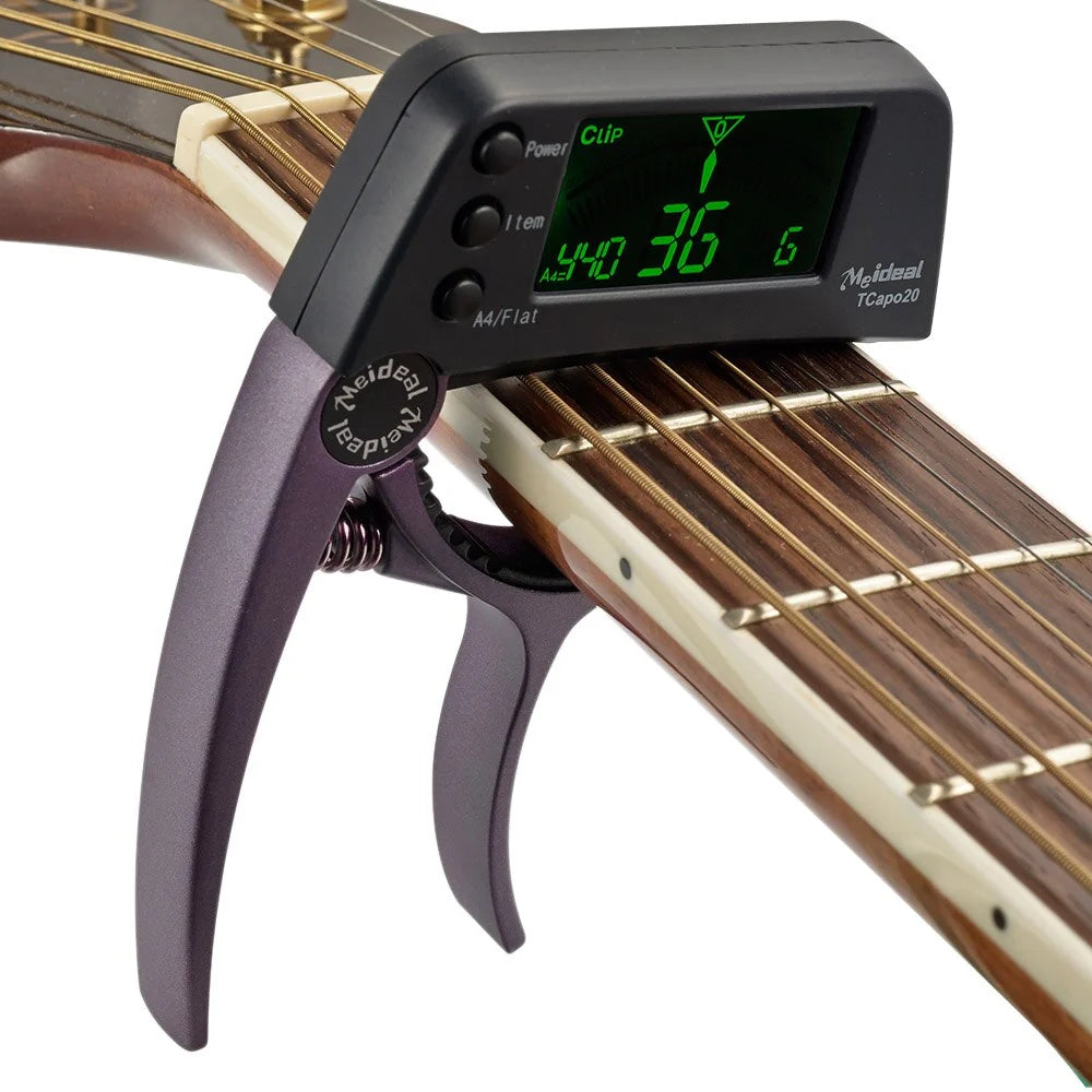 Guitar Tuner & Capo Chromatic LCD Aluminium