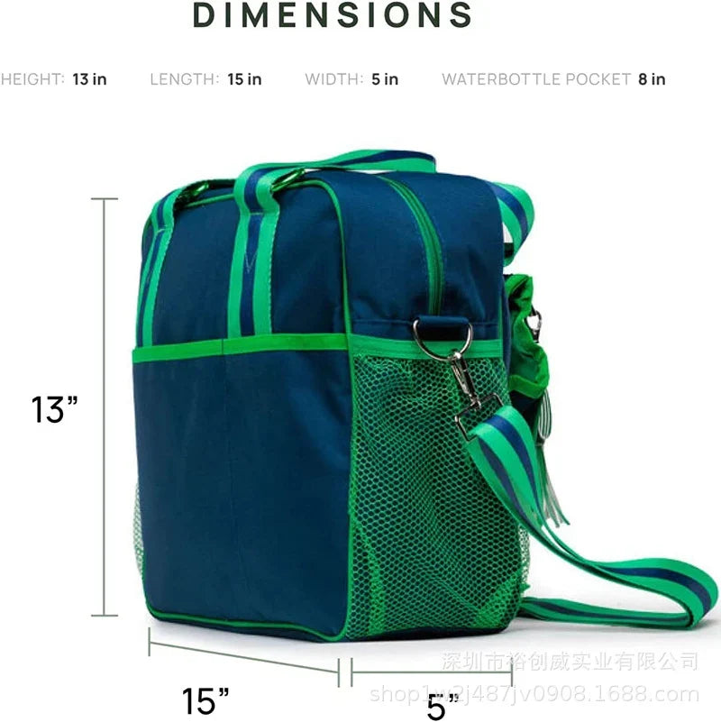 Gym Bag Convertible Tote-to-Crossbody Shoe Compartment & Interior Pockets