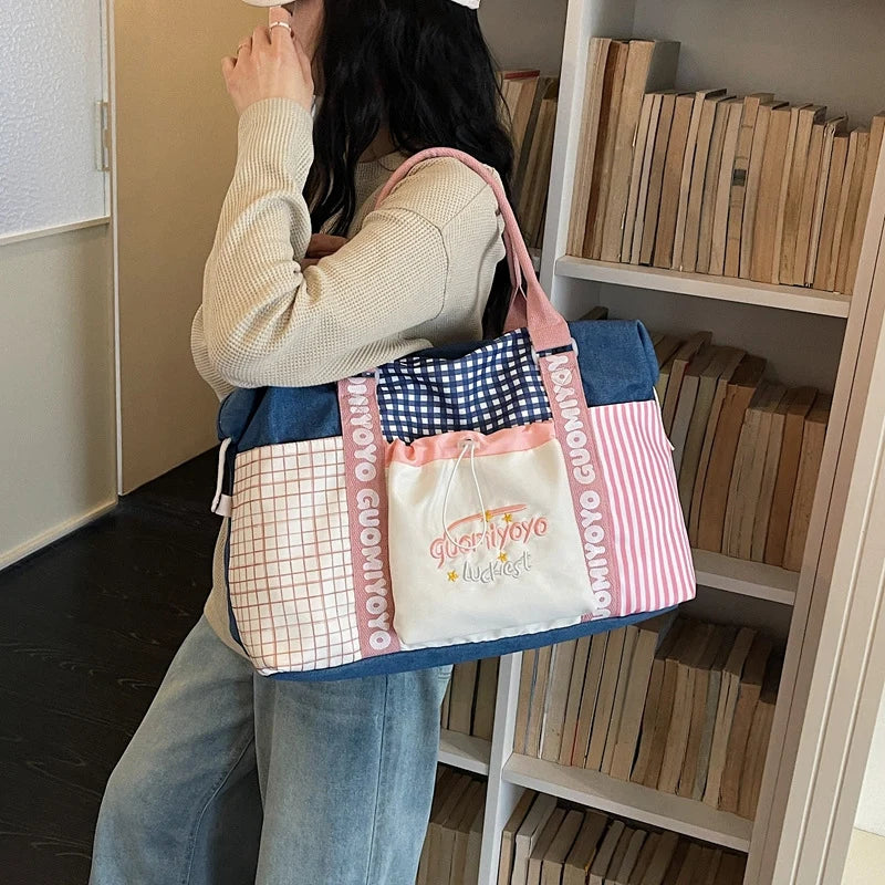 Gym Bag Shoe Compartment Adjustable Straps Durable Fabric