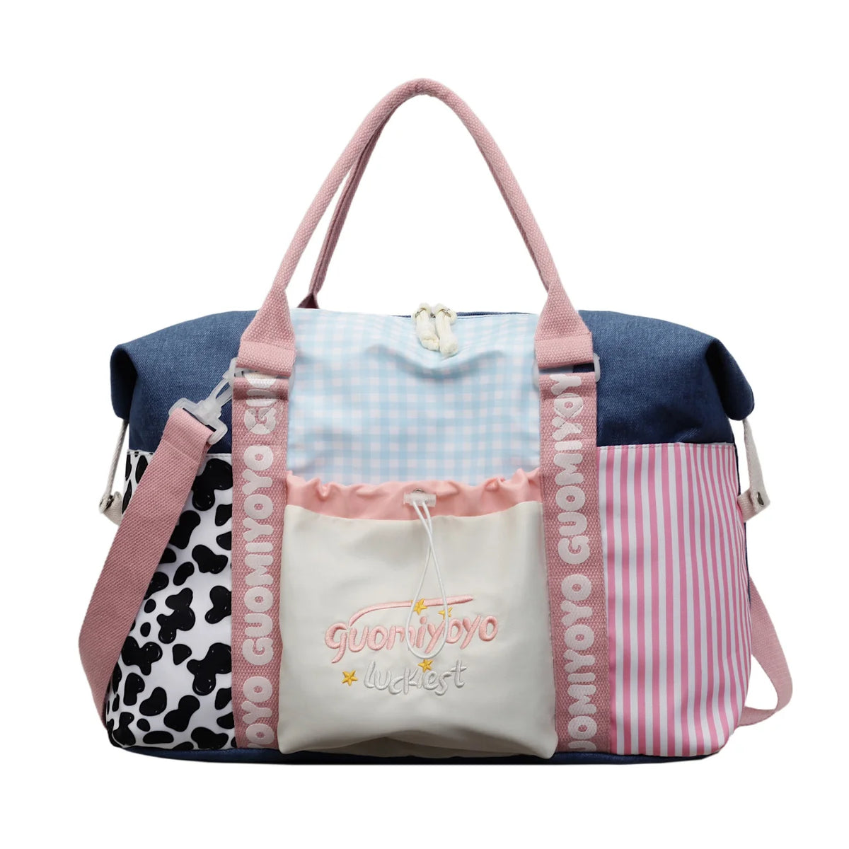 Gym Bag Shoe Compartment Adjustable Straps Durable Fabric