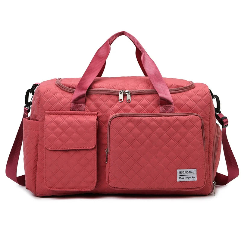 Gym Bag Tear-Resistant Fabric Multiple Pockets & Shoe Compartment
