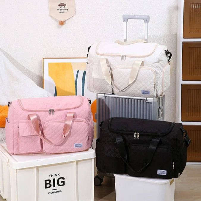 Gym Bag Tear-Resistant Fabric Multiple Pockets & Shoe Compartment