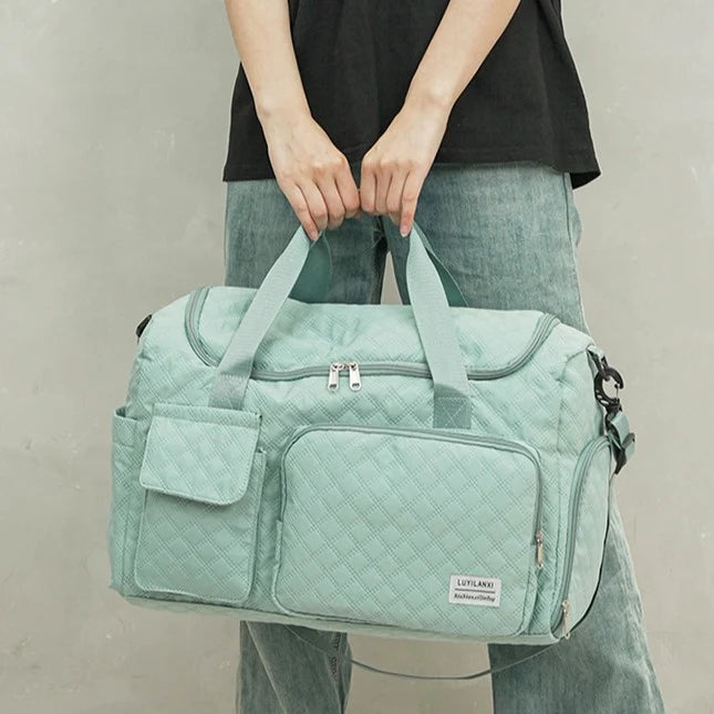Gym Bag Tear-Resistant Fabric Multiple Pockets & Shoe Compartment