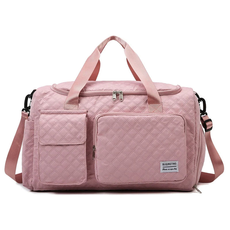 Gym Bag Tear-Resistant Fabric Multiple Pockets & Shoe Compartment