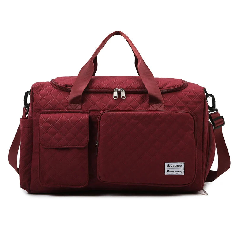 Gym Bag Tear-Resistant Fabric Multiple Pockets & Shoe Compartment