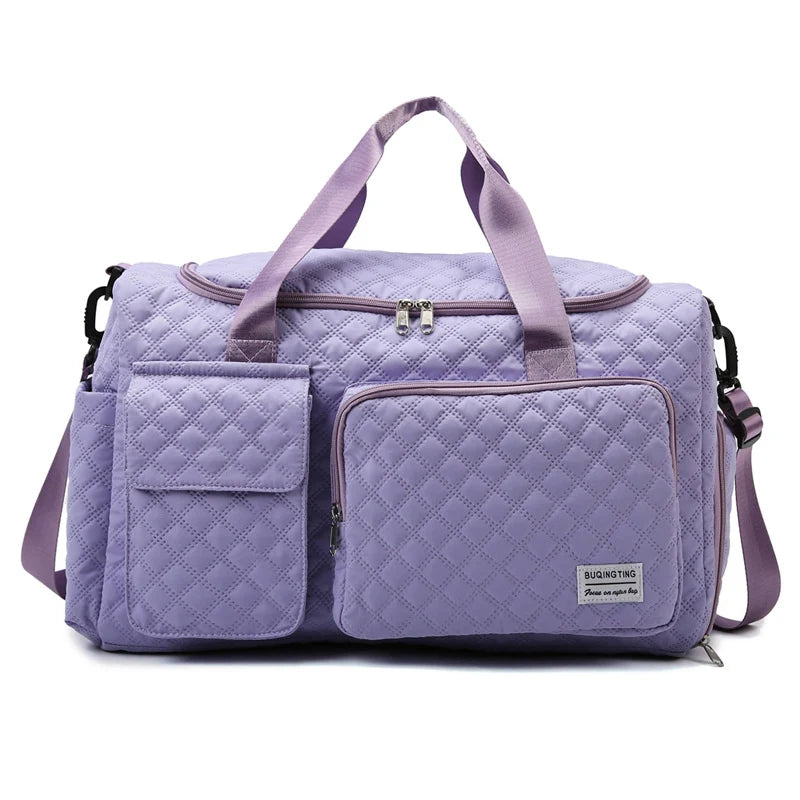 Gym Bag Tear-Resistant Fabric Multiple Pockets & Shoe Compartment