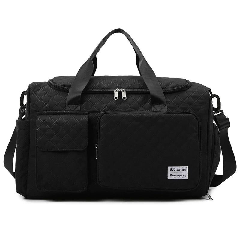 Gym Bag Tear-Resistant Fabric Multiple Pockets & Shoe Compartment