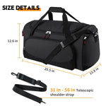 Gym Duffel Bag Large Capacity Shoe Compartment Wear-Resistant Fabric
