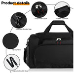 Gym Duffel Bag Large Capacity Shoe Compartment Wear-Resistant Fabric