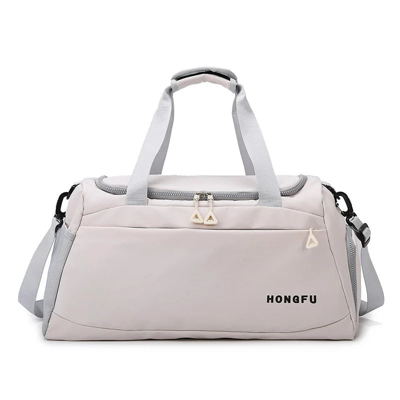 Gym Duffel Bag Large Capacity Zippered Pockets