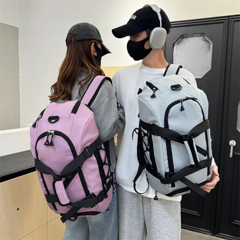 Gym Duffel Bag Tear Resistant Fabric Multiple Pockets