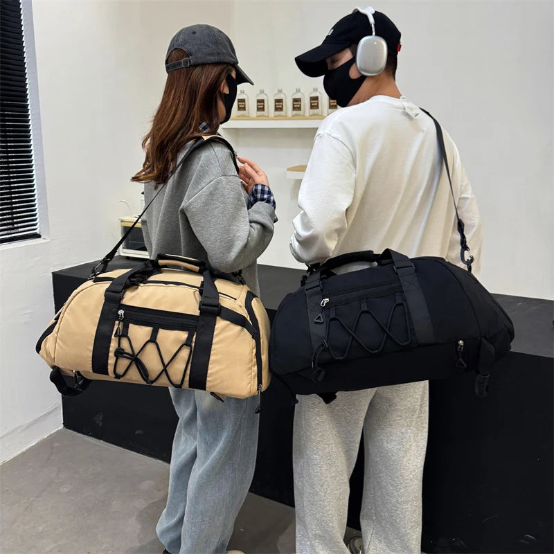 Gym Duffel Bag Tear Resistant Fabric Multiple Pockets