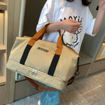 Gym Duffel Bag Tear-Resistant Nylon Multiple Pockets