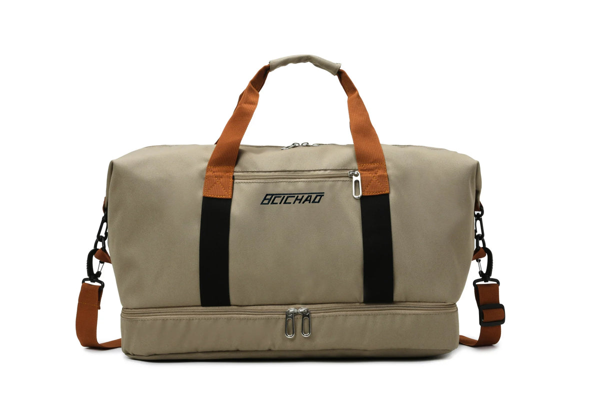 Gym Duffel Bag Tear-Resistant Nylon Multiple Pockets