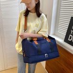 Gym Duffel Bag Tear-Resistant Nylon Multiple Pockets