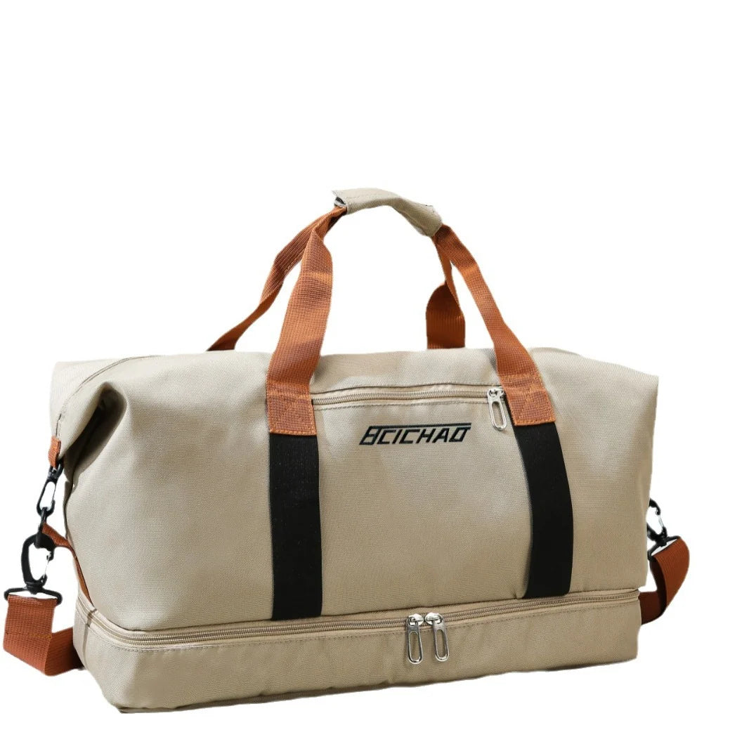Gym Duffel Bag Tear-Resistant Nylon Multiple Pockets