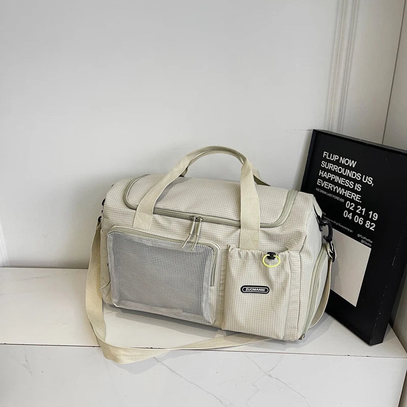 Gym Duffel Bag Water-Resistant Multi-Pocket Padded Strap