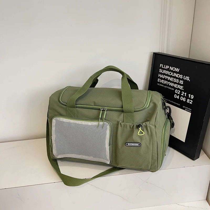 Gym Duffel Bag Water-Resistant Multi-Pocket Padded Strap