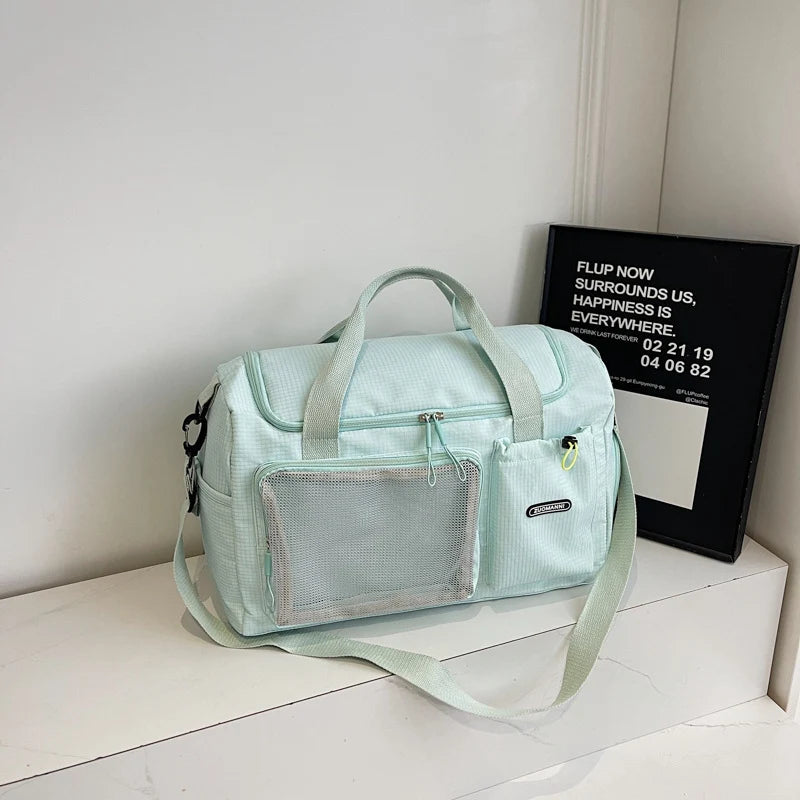 Gym Duffel Bag Water-Resistant Multi-Pocket Padded Strap