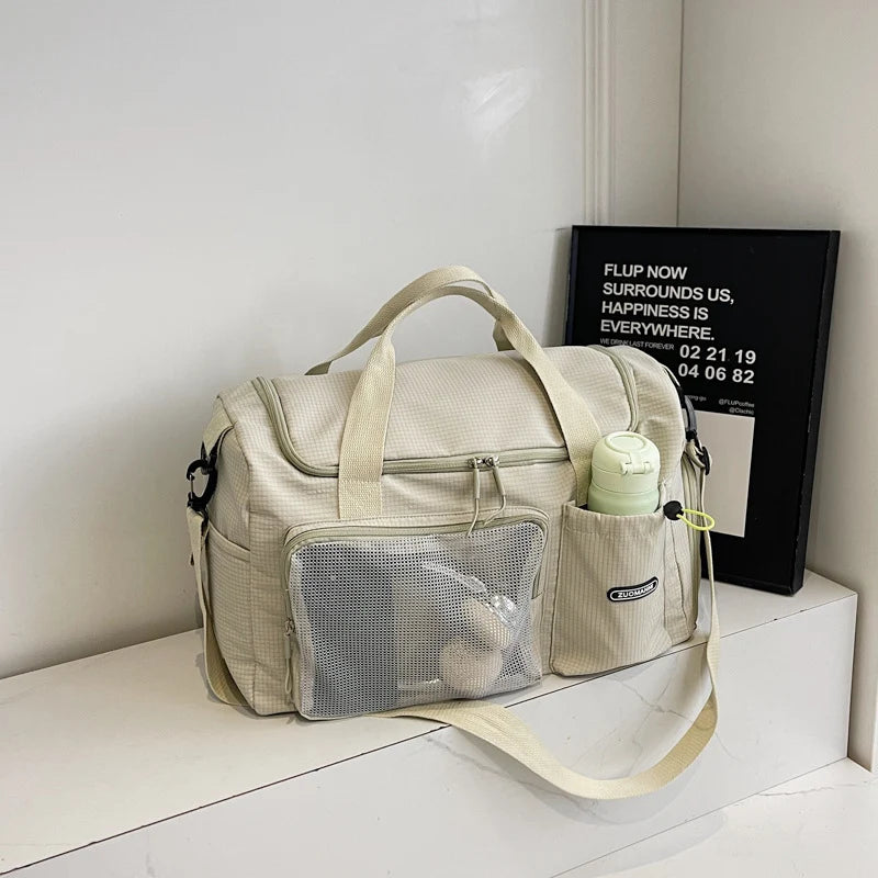 Gym Duffel Bag Water-Resistant Multi-Pocket Padded Strap