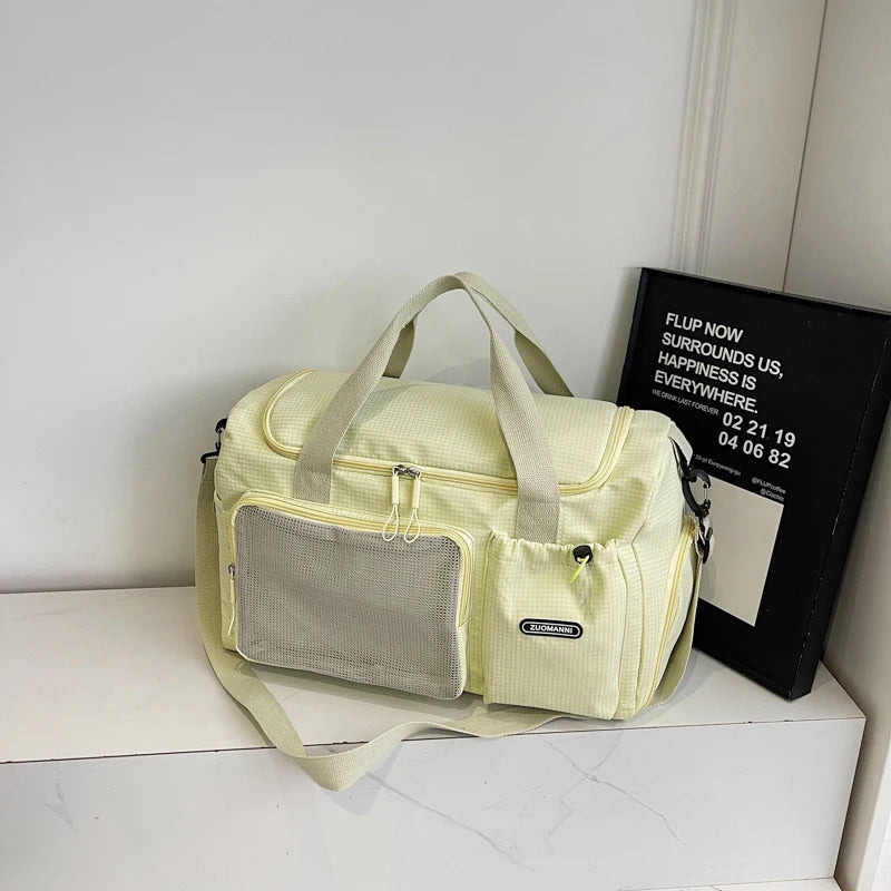 Gym Duffel Bag Water-Resistant Multi-Pocket Padded Strap