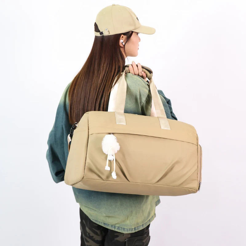 Gym Duffel Bag Water-Resistant Multiple Compartments Adjustable Shoulder Strap
