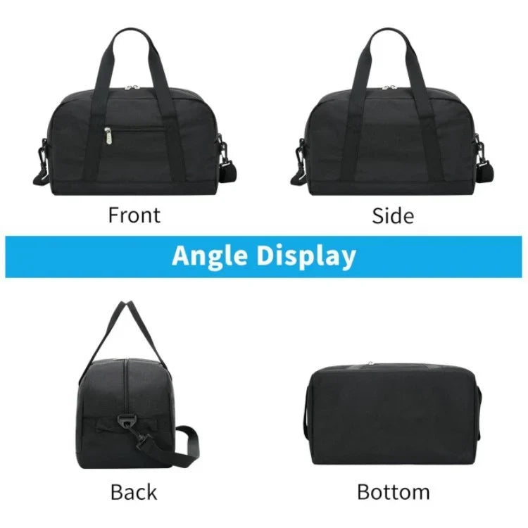 Gym Duffel Bag Water-Resistant Multiple Pockets & Adjustable Strap