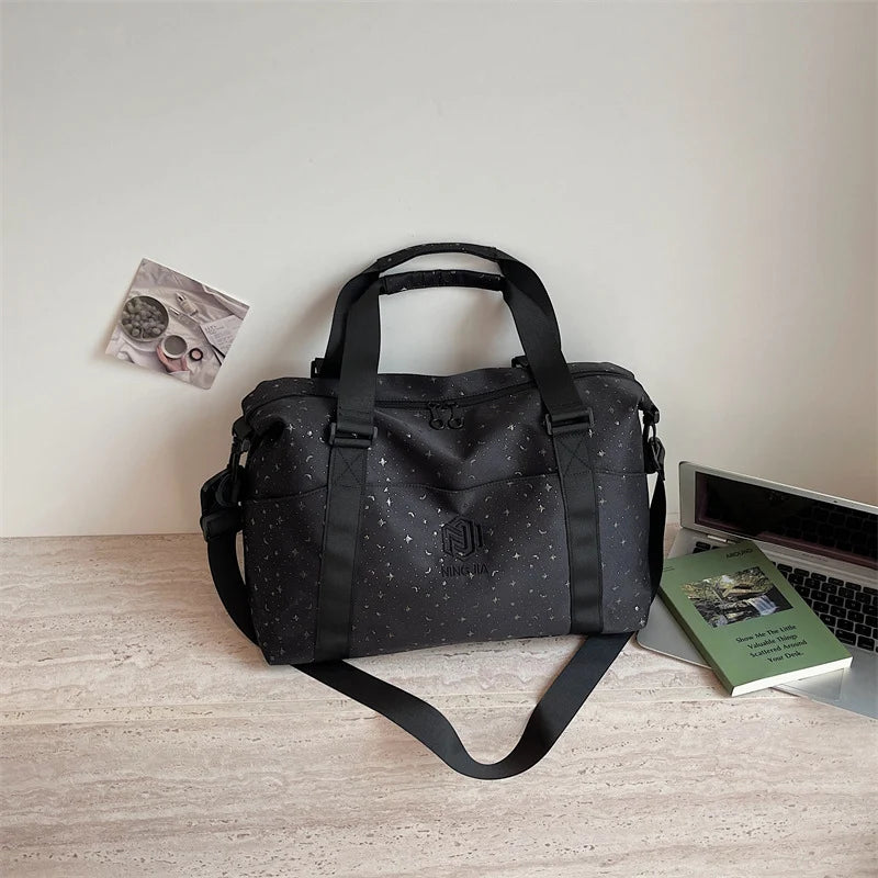 Gym Duffel Bag Water-Resistant Multiple Pockets & Padded Strap