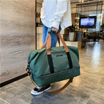 Gym Duffel Bag Water-Resistant Shoe Compartment Padded Shoulder Strap