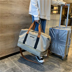 Gym Duffel Bag Water-Resistant Shoe Compartment Padded Shoulder Strap