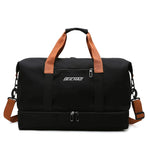 Gym Duffel Bag Water-Resistant Shoe Compartment Padded Shoulder Strap