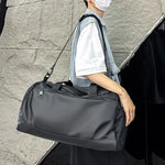 Gym Duffel Bag Water-Resistant Shoe Pocket Removable Adjustable Strap