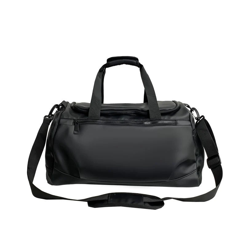 Gym Duffel Bag Water-Resistant Shoe Pocket Removable Adjustable Strap