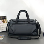 Gym Duffel Bag Water-Resistant Shoe Pocket Removable Adjustable Strap