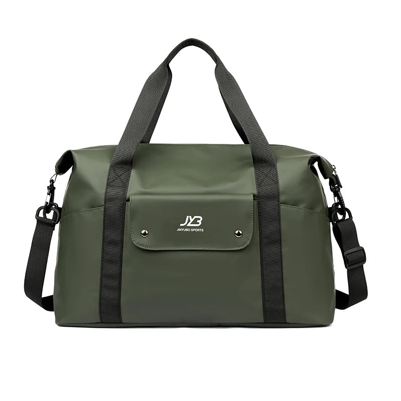 Gym Duffel Bag Waterproof Adjustable Strap Front Zip Pocket
