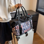 Gym Duffel Bag Wear-Resistant Fabric Shoe Compartment Padded Straps