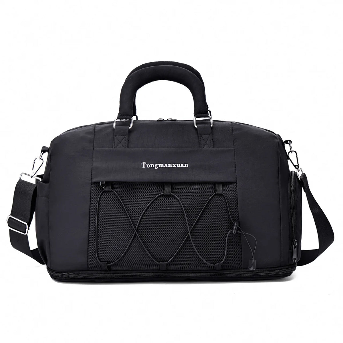 Gym Duffle Bag Large Capacity Shoe Compartment Weather-Resistant Fabric
