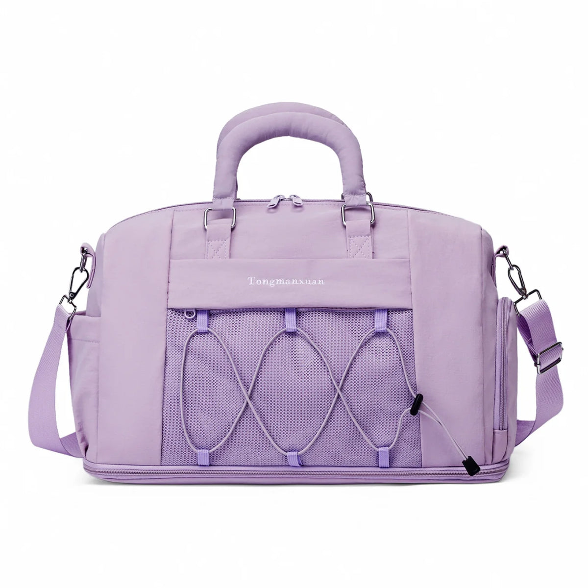 Gym Duffle Bag Large Capacity Shoe Compartment Weather-Resistant Fabric