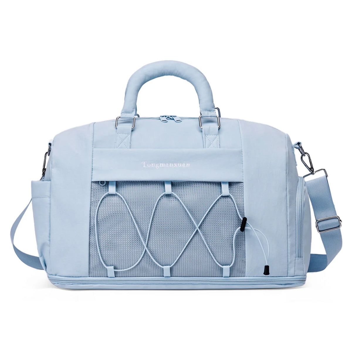 Gym Duffle Bag Large Capacity Shoe Compartment Weather-Resistant Fabric