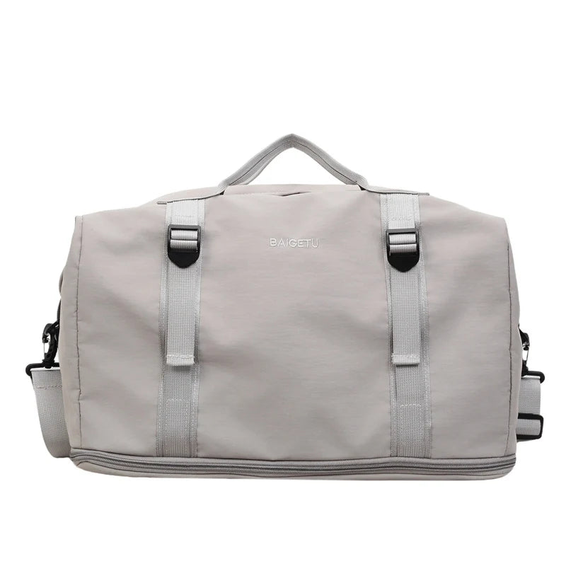 Gym Duffle Bag Spacious Wear-Resistant Fabric Multiple Pockets