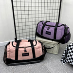 Gym Duffle Bag Tear-Resistant Fabric Multiple Zipped Pockets