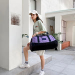 Gym Duffle Bag Tear-Resistant Fabric Multiple Zipped Pockets
