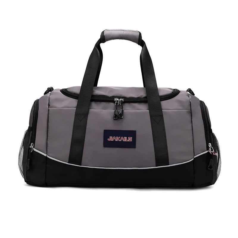 Gym Duffle Bag Tear-Resistant Fabric Multiple Zipped Pockets