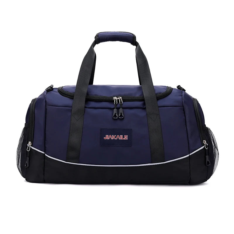 Gym Duffle Bag Tear-Resistant Fabric Multiple Zipped Pockets