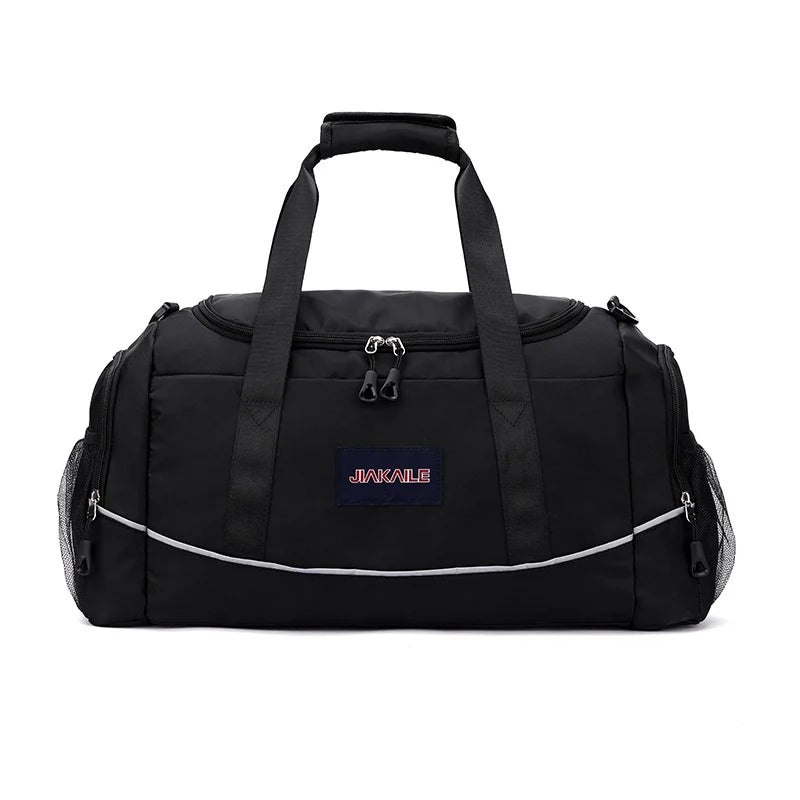 Gym Duffle Bag Tear-Resistant Fabric Multiple Zipped Pockets