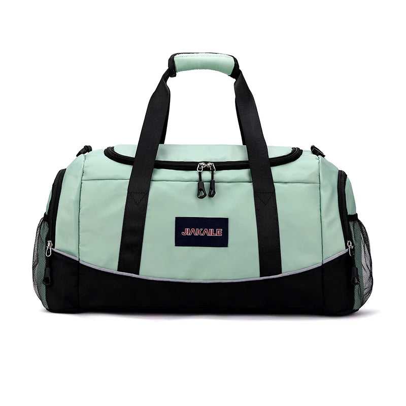 Gym Duffle Bag Tear-Resistant Fabric Multiple Zipped Pockets