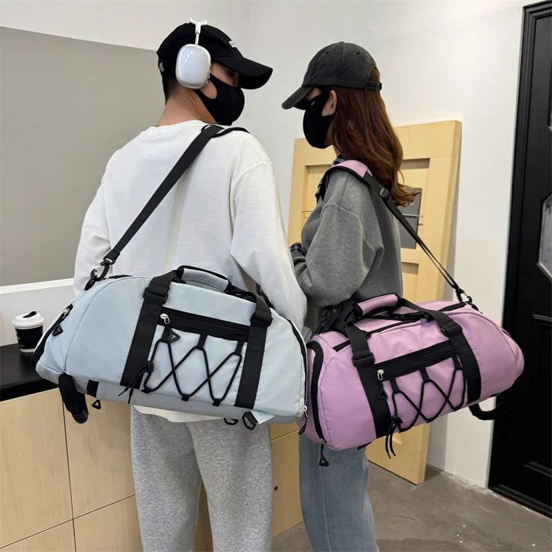 Gym Duffle Bag Tear-Resistant Spacious Dual Handles & Adjustable Strap